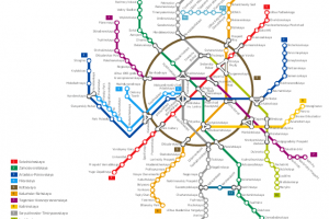 A moszkvai metróhálózat térképe
